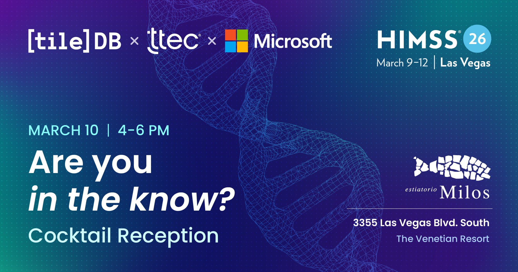 TileDB-x-TTEC-x-Microdoft-cocktail-reception-HIMMS2026
