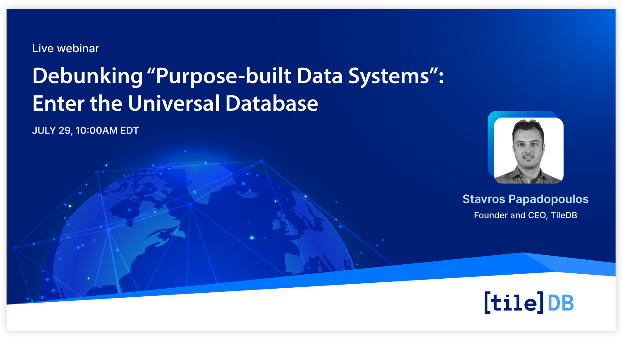 TileDB Universal Database webinar